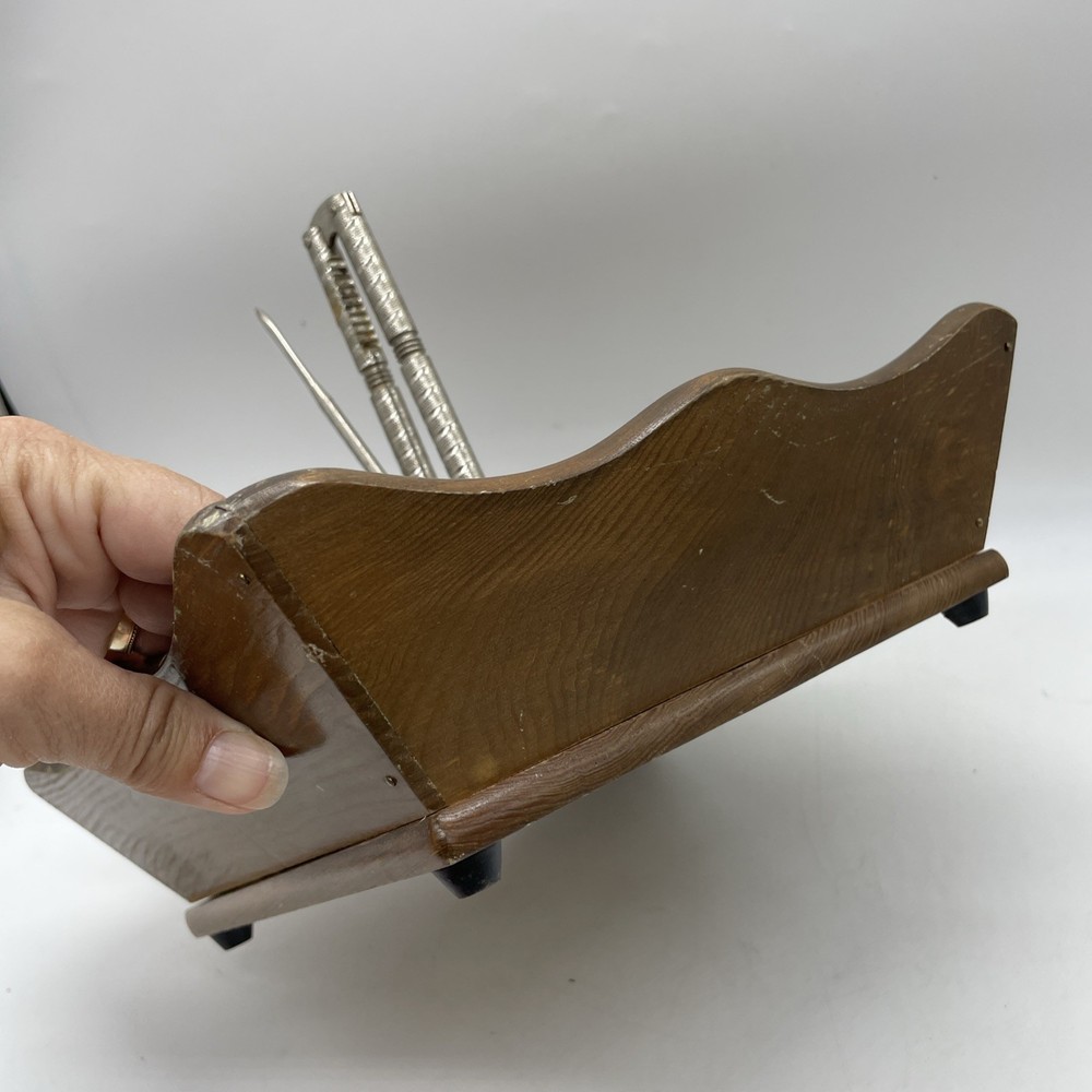 Vintage Nut Tray with Nutcracker Holder & Partial Nutcracker Set (2 Pieces)