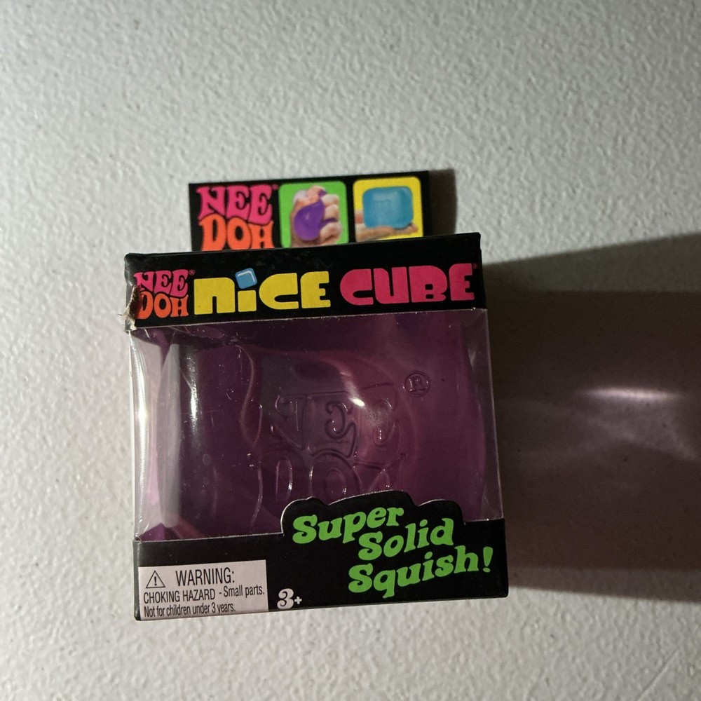 Nee Doh-Nice Cube-Super Solid Squish-Purple-Sealed