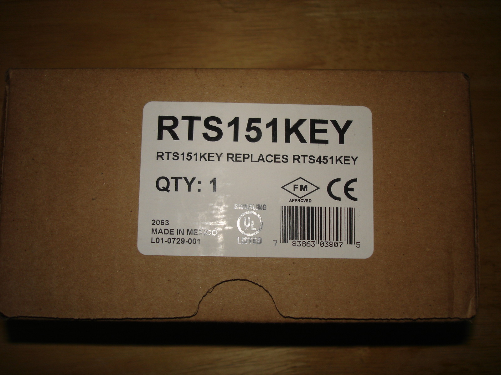 SYSTEM SENSOR RTS151KEY   "NEW"