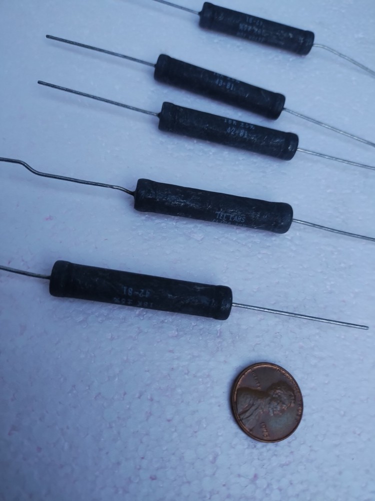 18k ohm 10 watt resistor Tel Labs Wire Wound (5) Quantity