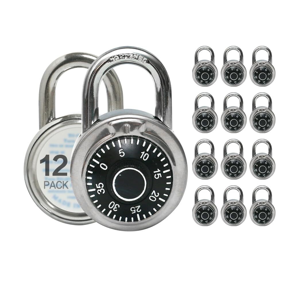 Standard Dial Combination Lock with Different Combinations Black Turnplate Pr...