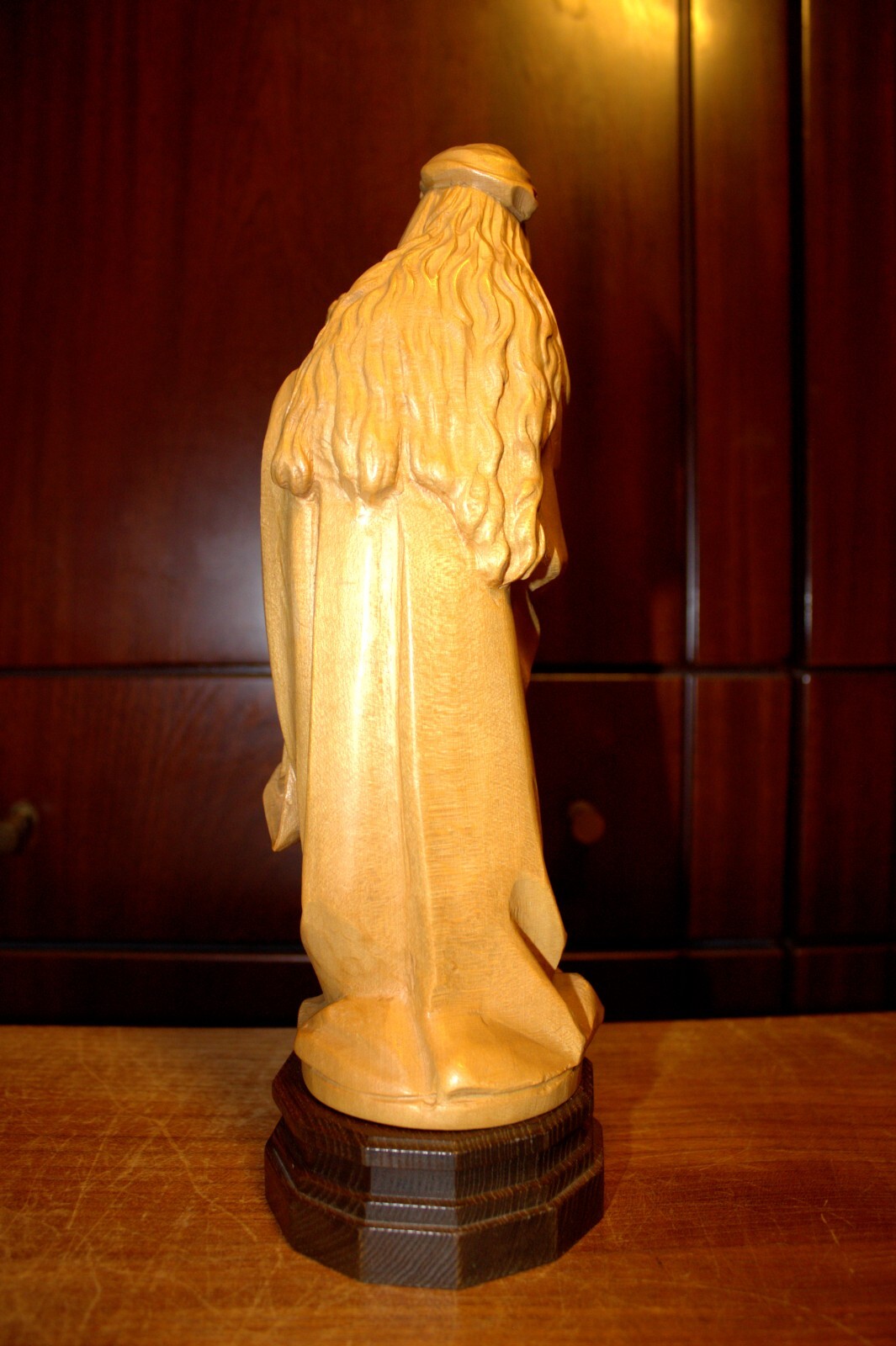 VTG ANRI 11" HAND CARVED WOOD OUR LADY VIRGIN MARY JESUS STATUE SCULPTURE FIGURE