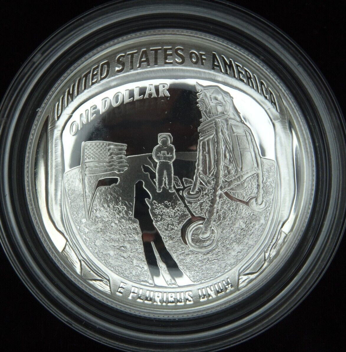 2019-P Apollo 11 Proof Silver Dollar US Mint Commemorative $1 OGP Box & COA