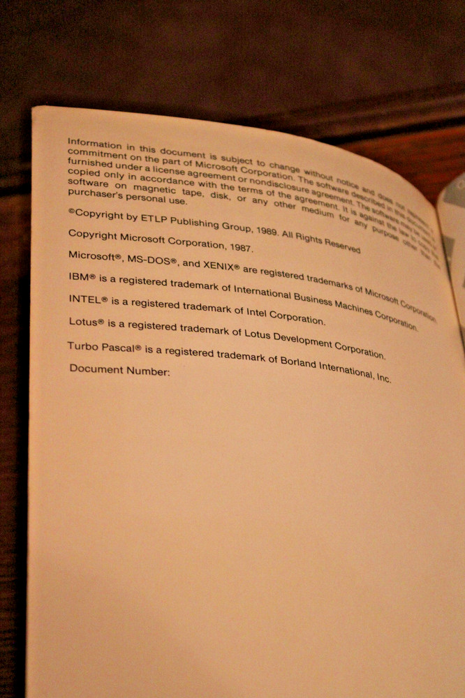 Vintage Microsoft's MS-DOS Version 3.31 User's Reference Guide 1987