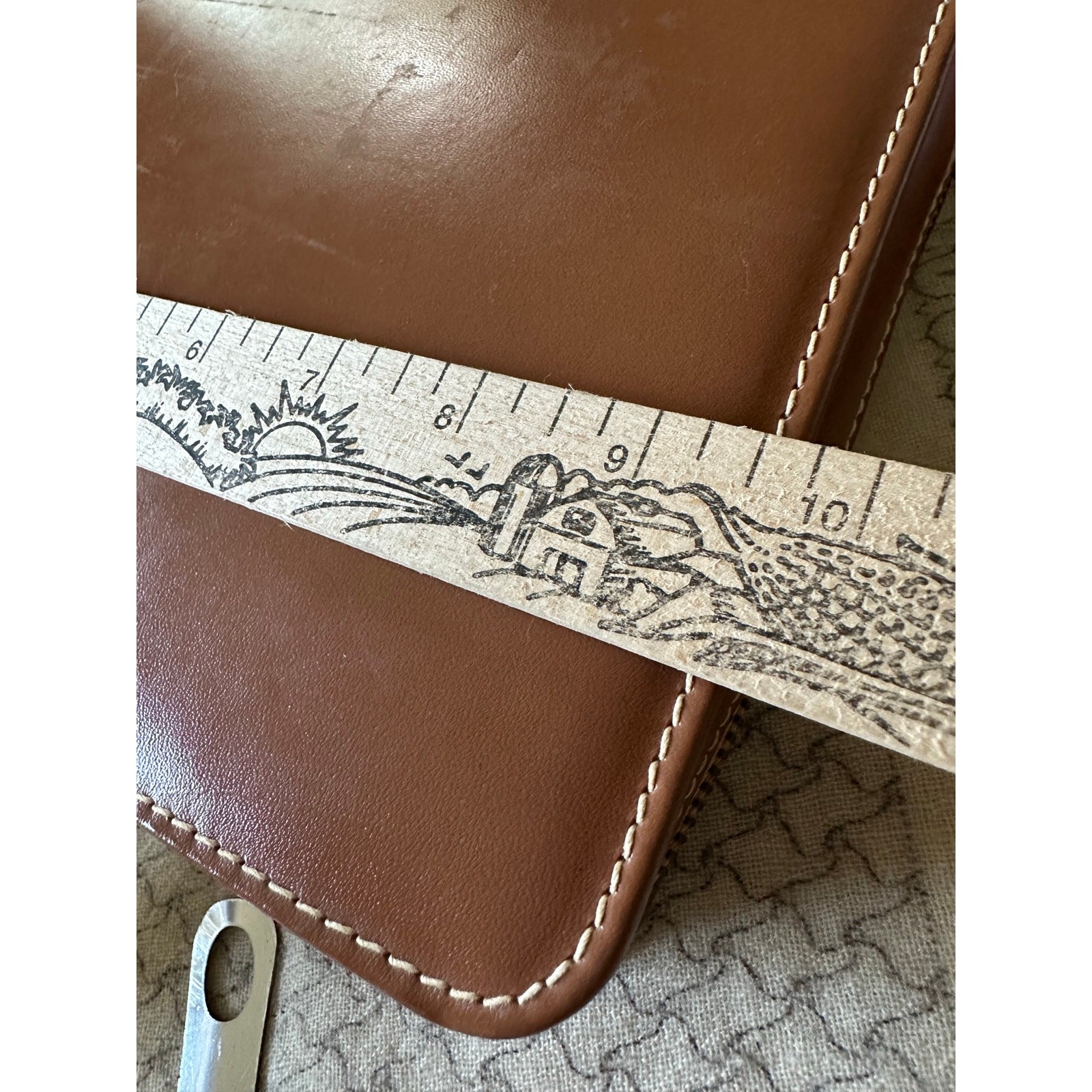 Vintage Men's Travel Grooming Kit Cowhide Leather Case Toiletry Kit USA