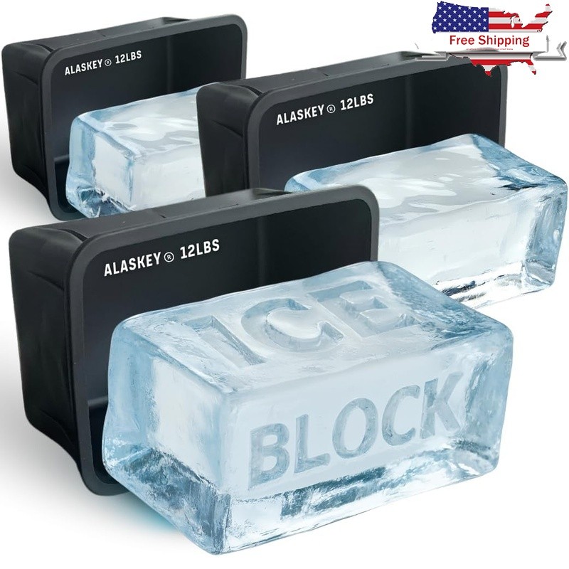 Silicone Ice Block Mold Professional Stackable Durable Multi-Purpose Maker New