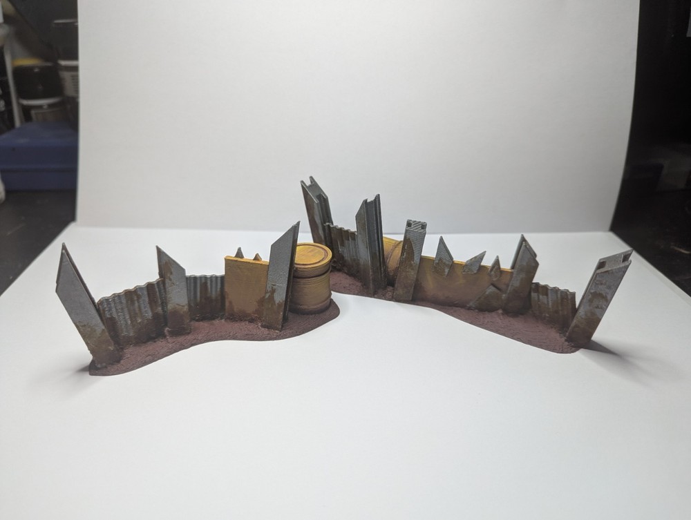 Scrap Barricades Sci-fi Gaming 3d printed ork