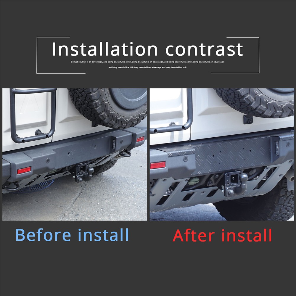 Black Rear Bumper Step Protector Guard Cover For Ineos Grenadier