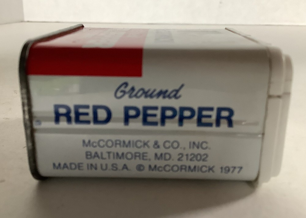 Vintage McCormick Red Pepper Spice Tin