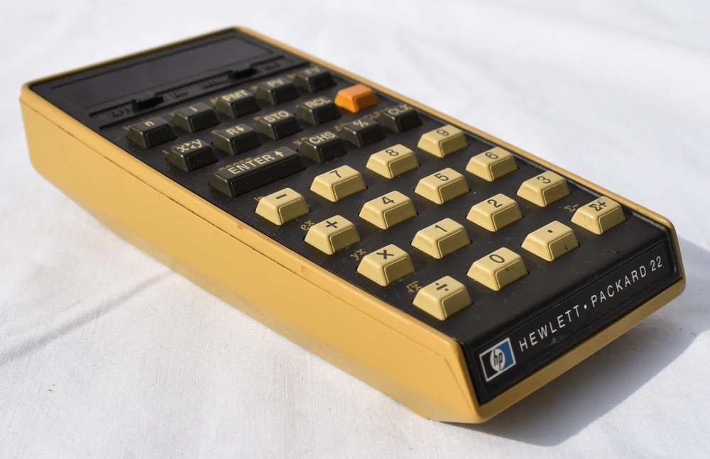 Vintage HEWLETT-PACKARD 22 Financial Calculator & Pouch Bundle - UNTESTED