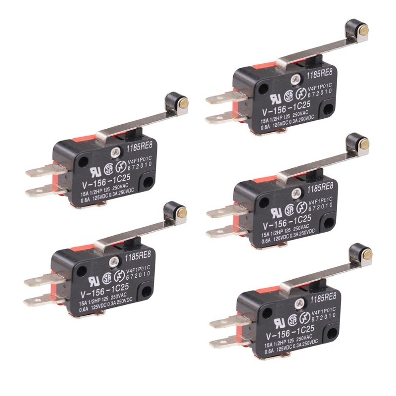 10X Micro Switch Spdt Hinge Roller Lever 15A V-156-1C25 Limit Switch Fast Deliv#