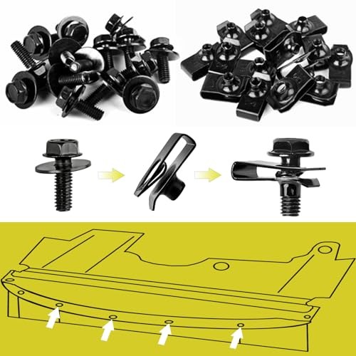 Universal Style Engine Under Cover Splash Shield Guard Body Bolts Bumper 45PCS