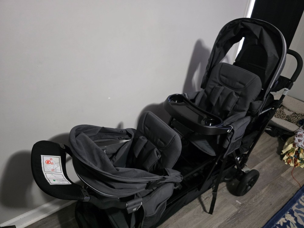 Joovy Big Caboose Triple Stroller with Rear Bench and Standing Platform