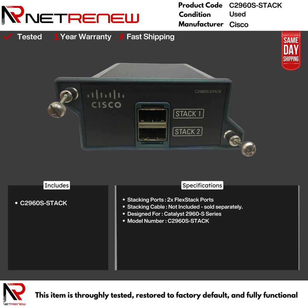 Cisco C2960S-STACK FlexStack Stacking Module