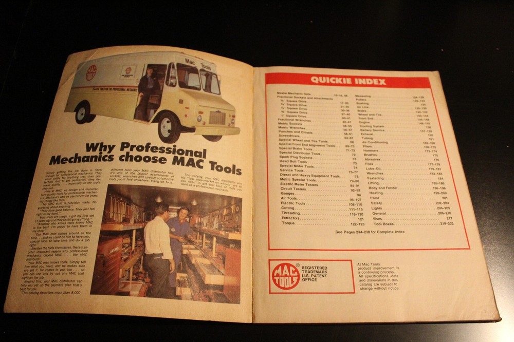 Vintage Original Mac Tools Catalog MTA-277-CAT One Dependable Source