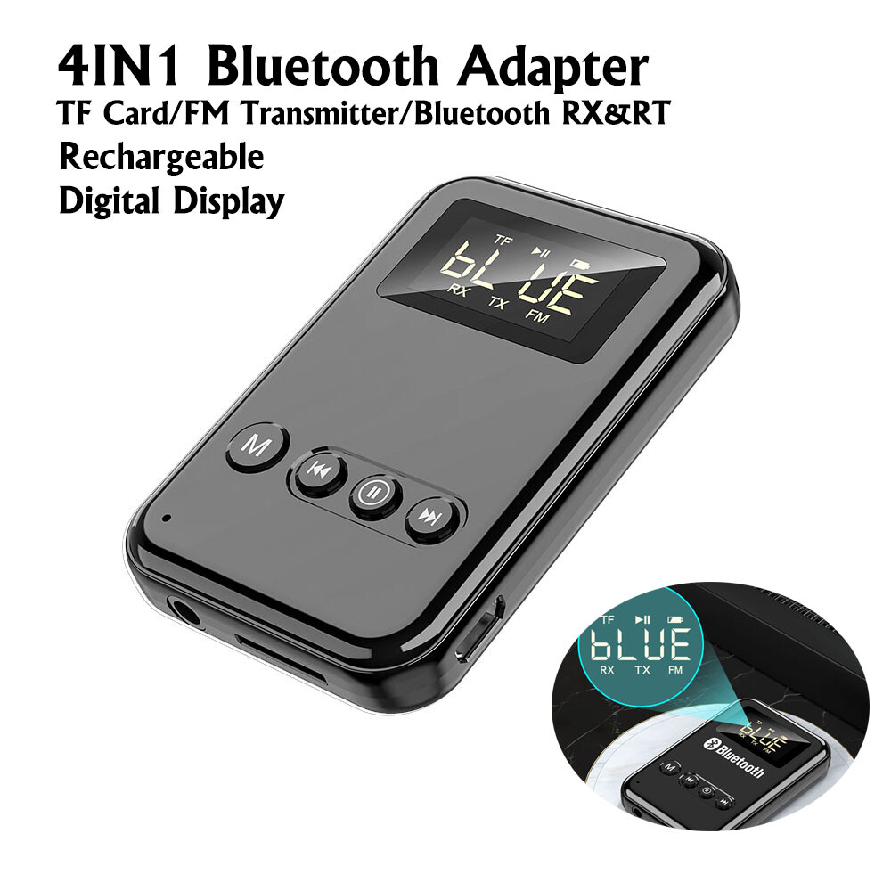 Bluetooth 5.0 Transmitter Receiver Stereo Music Audio Home TV Adapter For TV PC