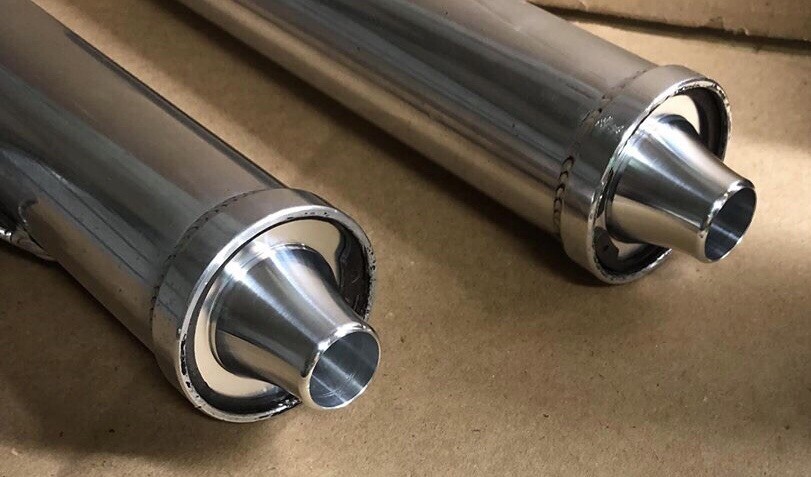 RED/BLUE/RAW Billet Aluminum CNC Yamaha Banshee Toomey Exhaust Tips 350 T5 T6