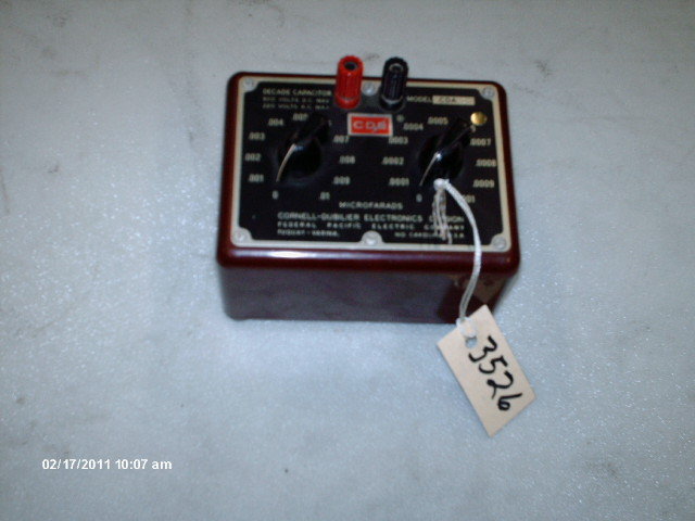 Cornell-Dubilier Decade Capacitor CDA2 600 VDC 220 VAC