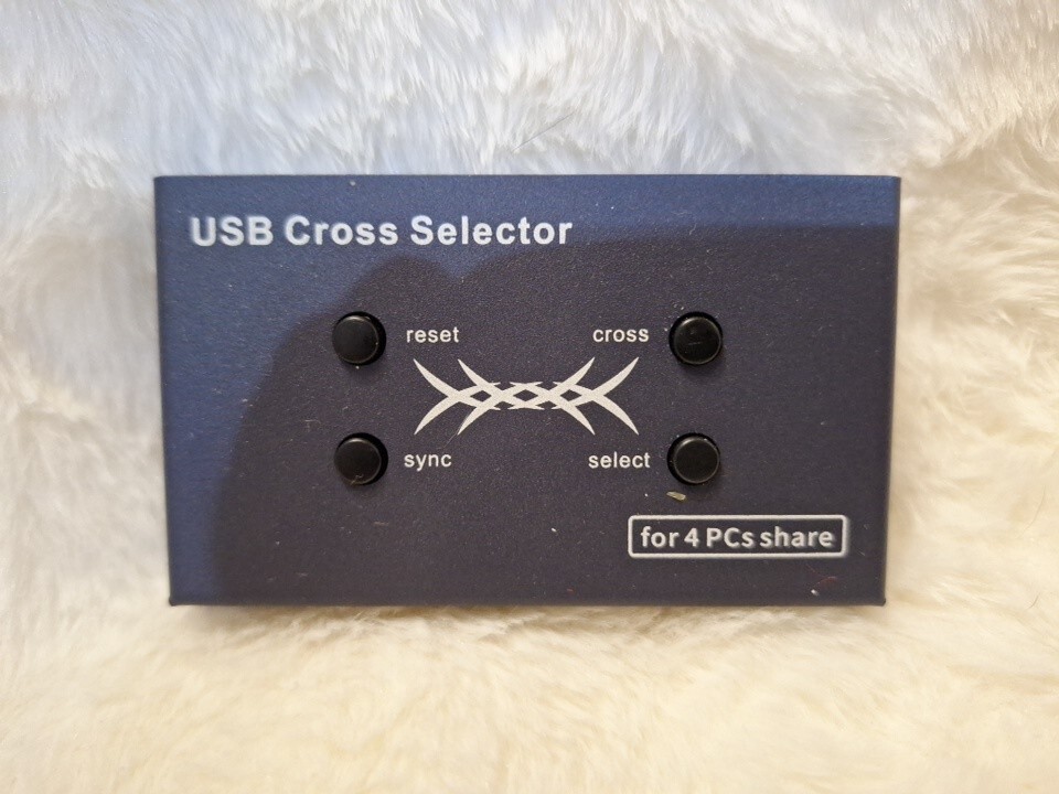 USB Selector KVM Switch for 2 Computers Sharing 4 USB Devices Peripheral
