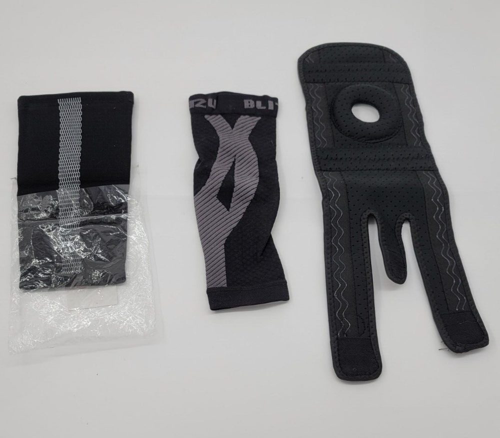 3 Athletic plus knee Wraps Supports Training body Ect.