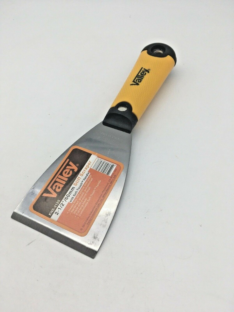 2 1/2” Stiff Scraper Putty Knife Soft-Touch Plastic Handle