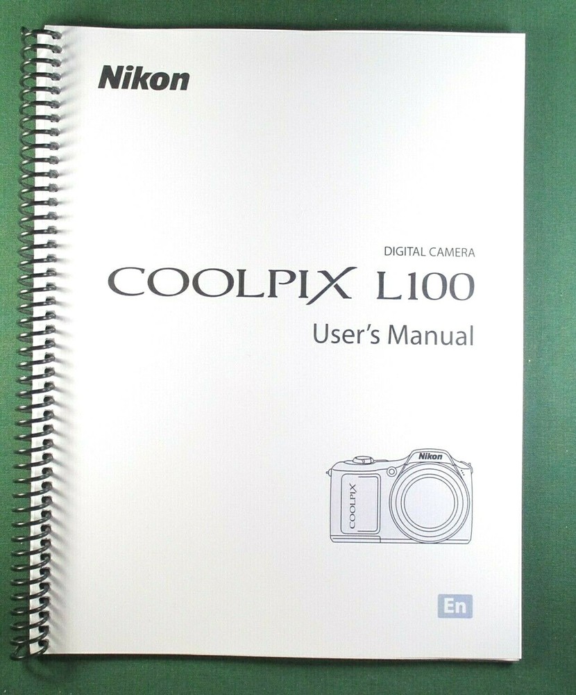 Nikon CoolPix L100 User's / Instruction: 148 Pages & Protective Covers