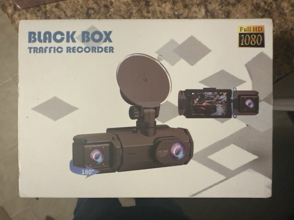 Black Box Dash Camera 3 Cameras Loop Record Motion Detector Night Vision 1080p