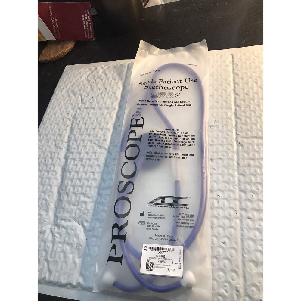 ADC Proscope 665 Single Patient Use Stethoscope Royal Blue 3 Pack