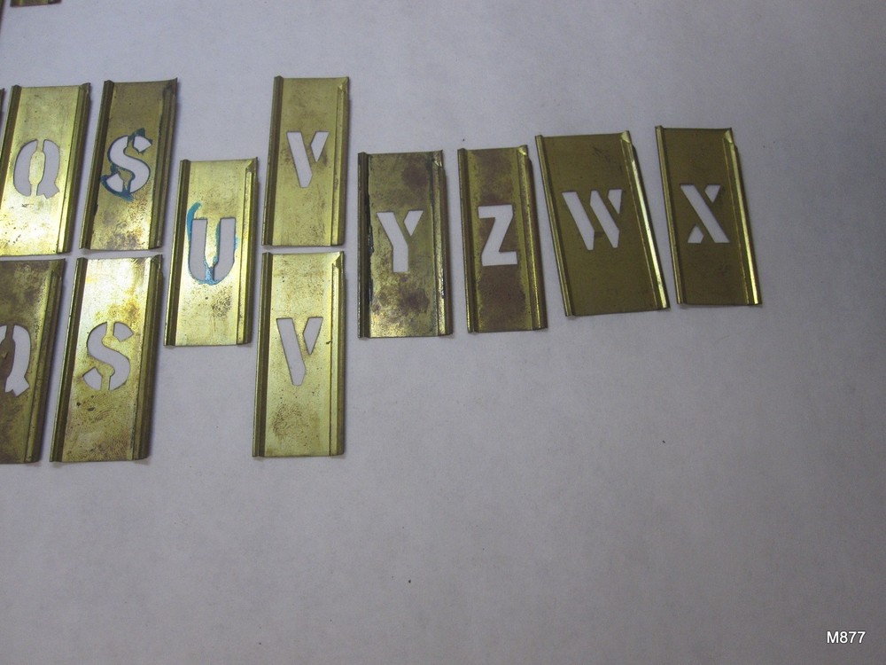 MISSING LETTERS Hanson 690211 Adjustable Stencil 3/4" Letters Gothic 34pc