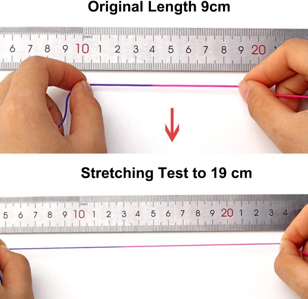 Elastic String for Bracelets, 1mm x 330 Feet Sturdy Rainbow 330 Feet,