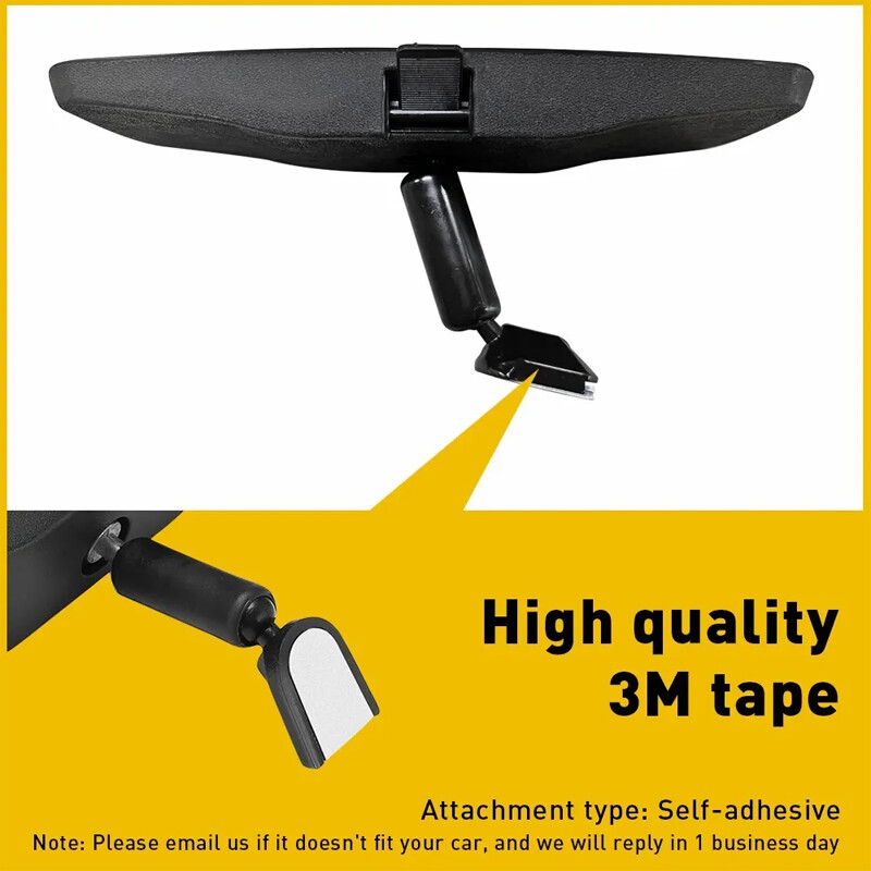 Universal Inner Inside Interior 10 Inch Rearview Rear View Mirror + Adhesive Kit