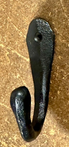 Solid Cast Iron Hook Medieval Primitive Glazed Iron Hammer Coffee Cup Mug Key 4"