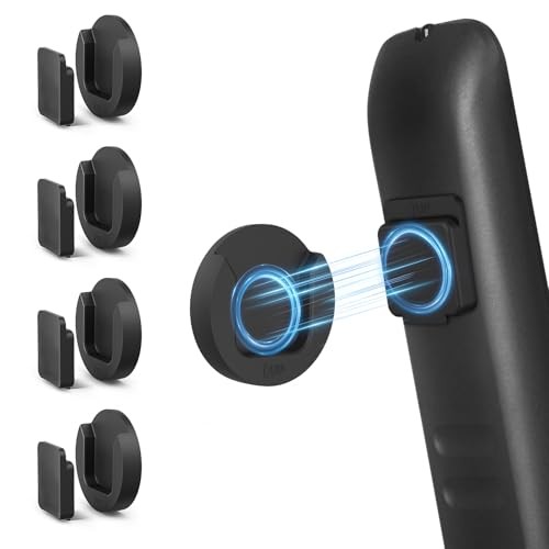 Magnetic Remote Control Holder Wall Mount, 4 Pack TV Remote Control Black