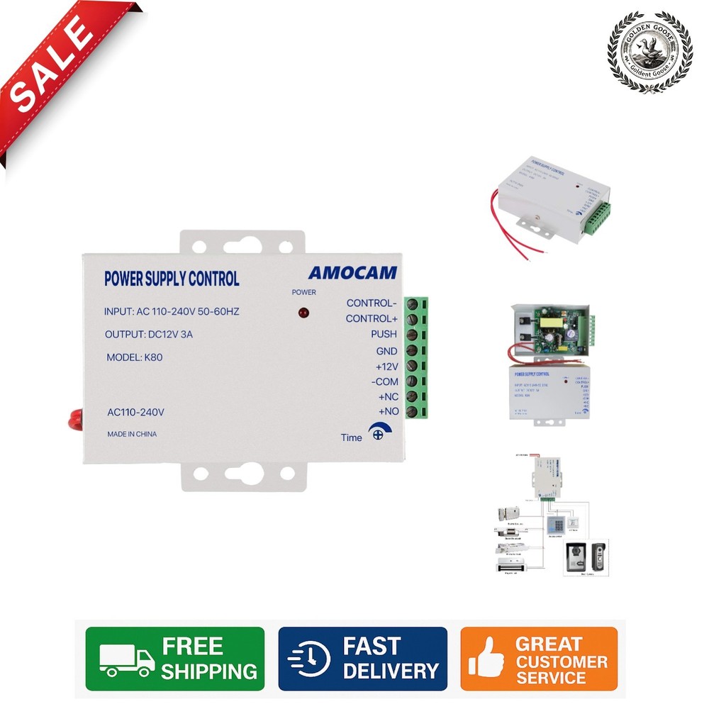 Global K80 Power Supply Control 12V for Electric Locks & Access Controllers