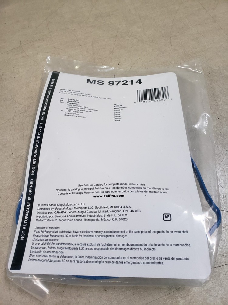 Fel-Pro Plenum Gasket MS 97214