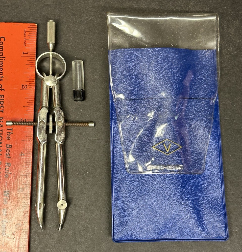 Vintage Stahl&Co Alvin V Drafting Compass NIP WESTERN GERMANY Engineering Tool