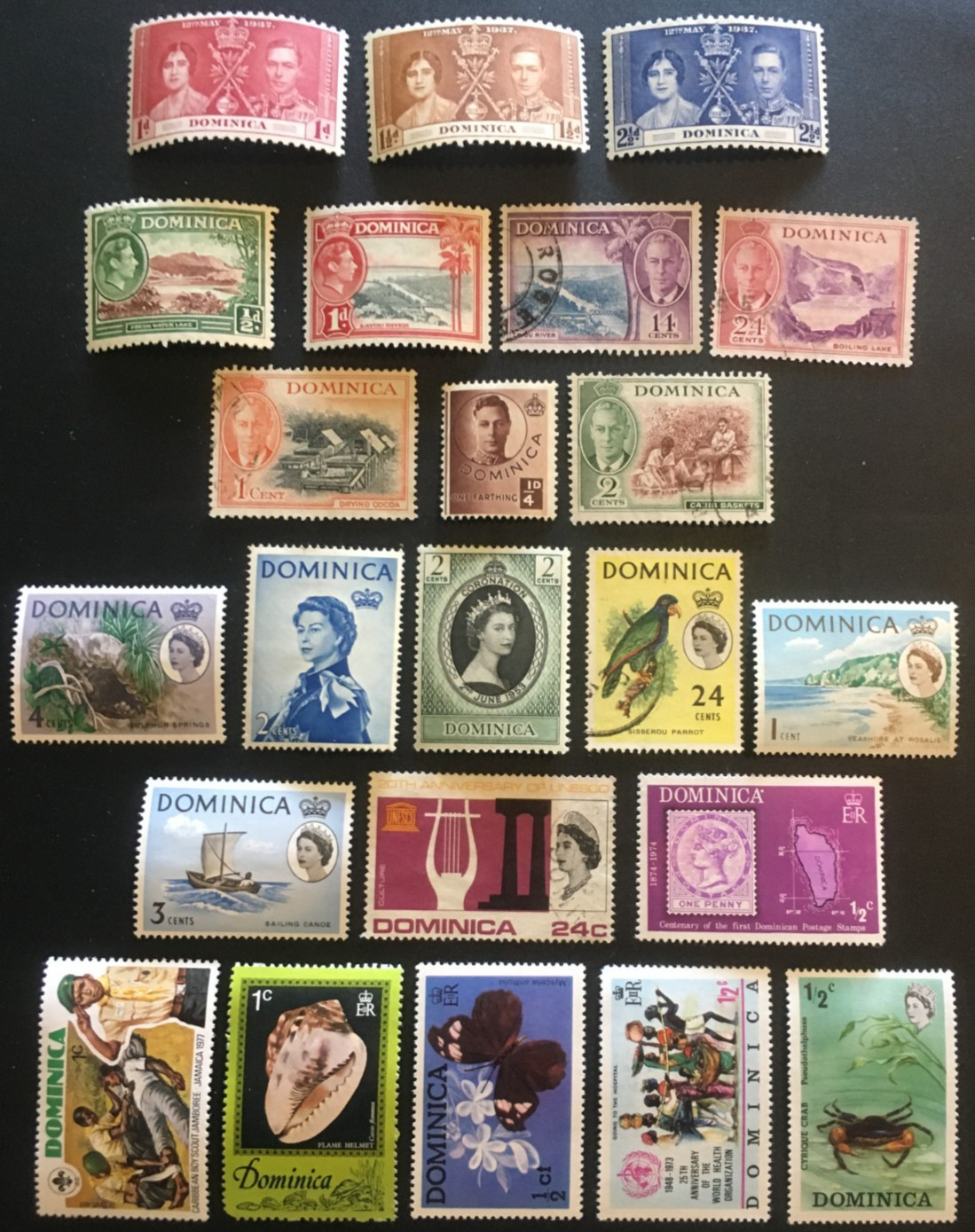 DOMINICA COLLECTION OF OLD STAMPS