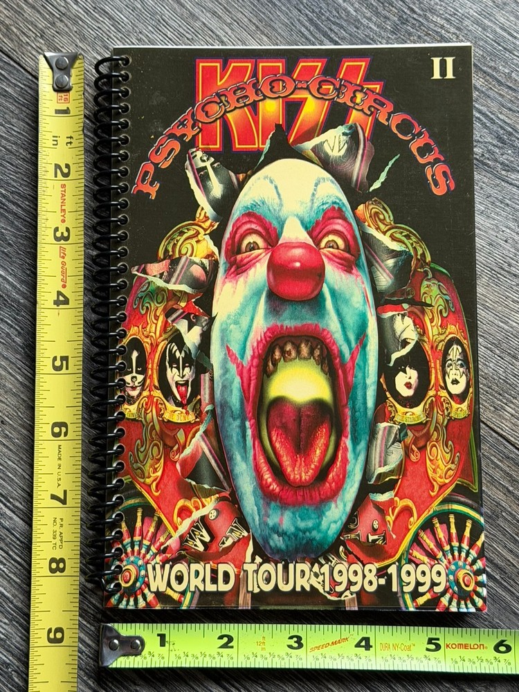 KISS Tour Itinerary Book Psycho Circus Concert Europe Feb/Mar 1999 Vintage Kiss