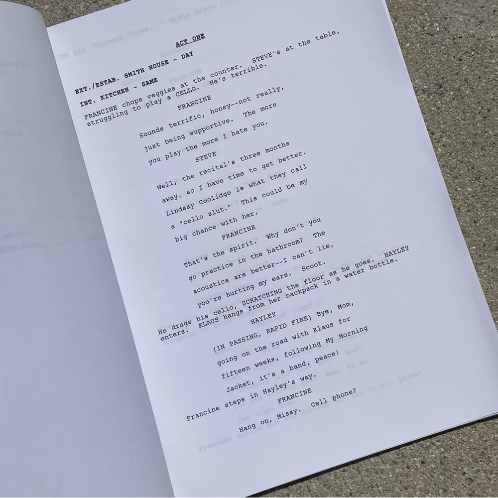 American Dad Rachael Macfarlane Hayley Smith Production Used Table Draft Script