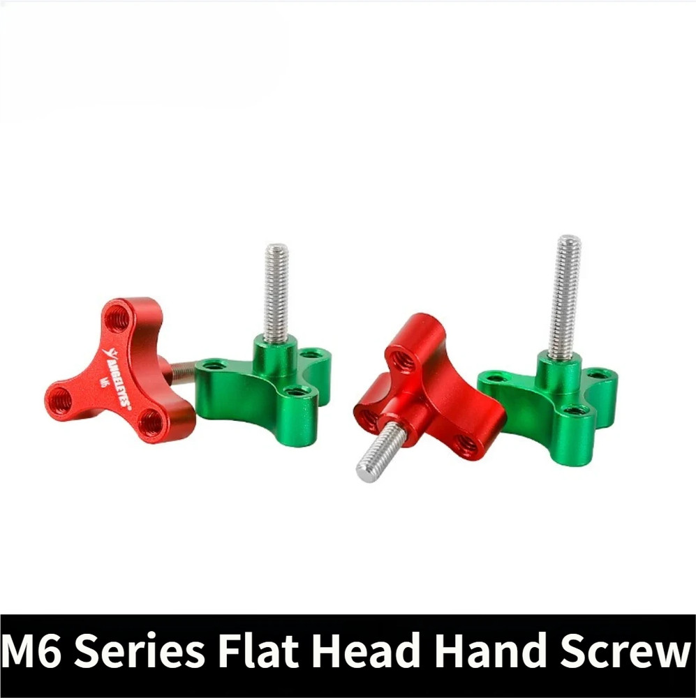M6 Thread Flat Head Thumb Screw with 1/4" Extension Port Multiple Lengths