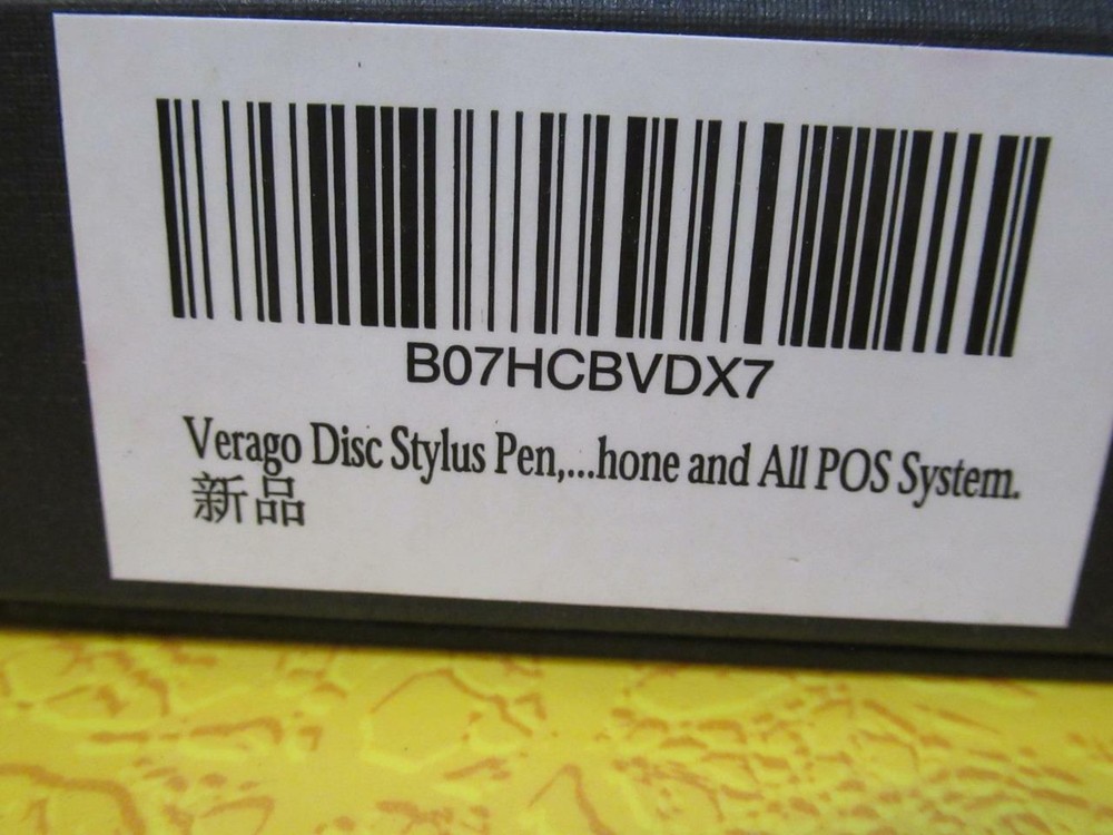Verago Disc Stylus Pen Flat Black with 2 Tips All Touch Screen All POS System
