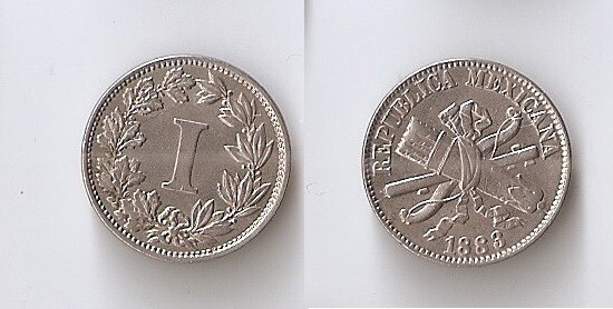 Mexico 1 centavo  1883 High grade!!!