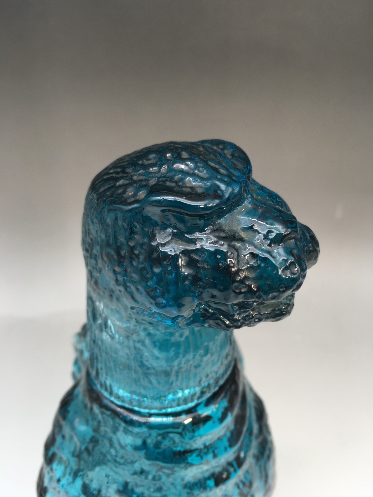 Godzilla Limited Decanter Vintage Blue Glass Bottle TOHO UNICON JAPAN 1980s