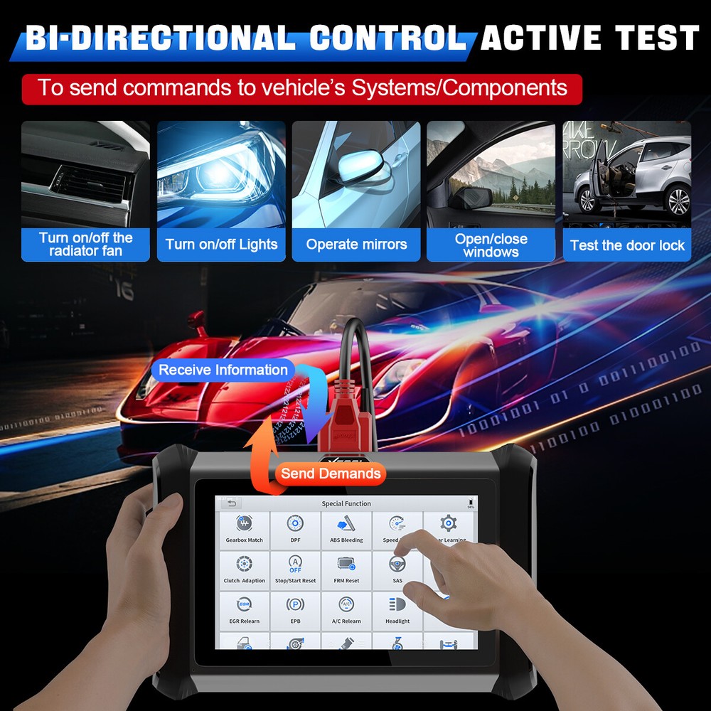 XTOOL D7S Auto Bidirectional Full System Car Diagnostic Scanner KEY Coding TOOL