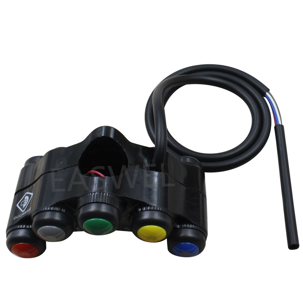 Motorcycle Race Bikes 7 Button Array 22mm 7/8" Handlebar Mount Switches Assembly