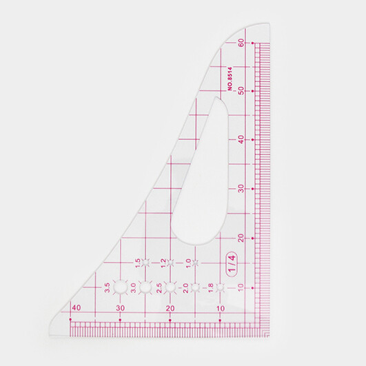1/4 Scale Ruler Craft DIY Sewing Tools Acrylic Ruler Triangle Ruler Patchwork