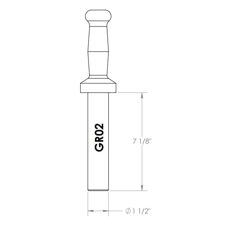 MEAT STOMPER, PUSHER FOR MEAT GRINDER SOLID PLASTIC 11 1/2"
