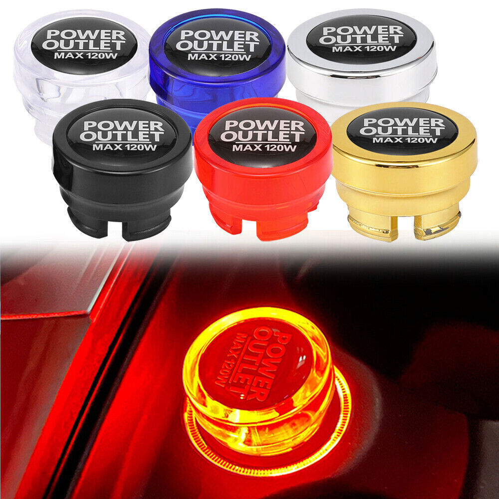 Car Interior Cigarette Lighter Cover Power Outlet Button Socket Plug Cap Cover