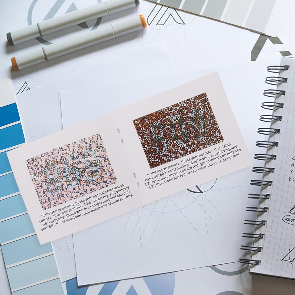 Color Blindness Detection Book Deficiency Testing Eye Exam Chart Safe Driving