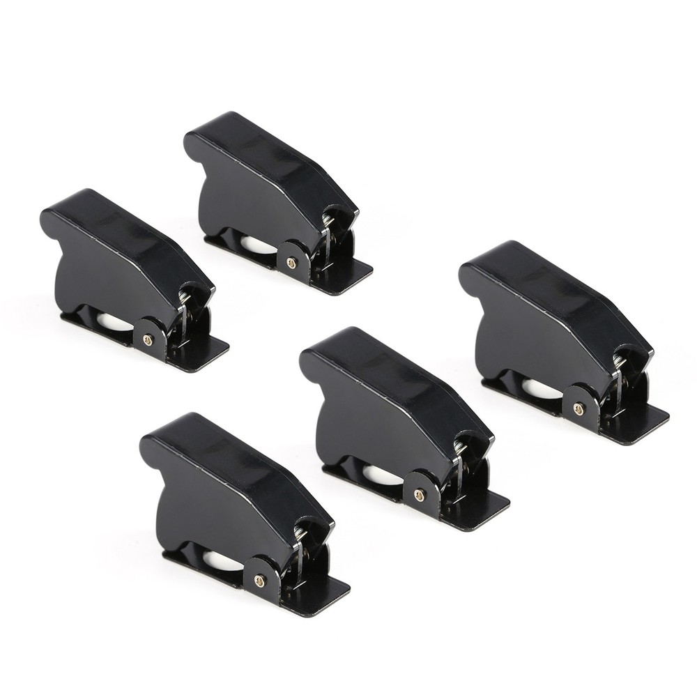 5Pcs Black Toggle Switch Safety Flip Cover For Car Button Guards Premium
